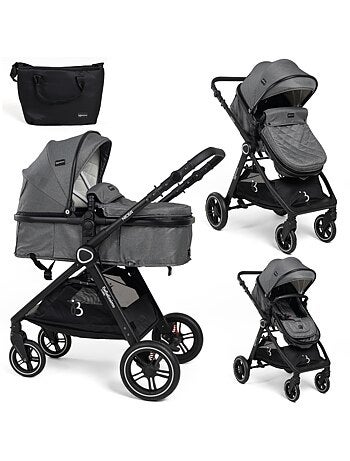Bebelissimo - Trio, passeggino Trio con seggiolino auto, seggiolino auto e base - Nicea