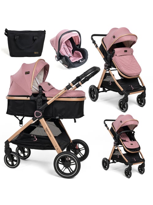 Bebelissimo - Trio, passeggino Trio con seggiolino auto,  seggiolino auto e base - Nicea - Kiabi