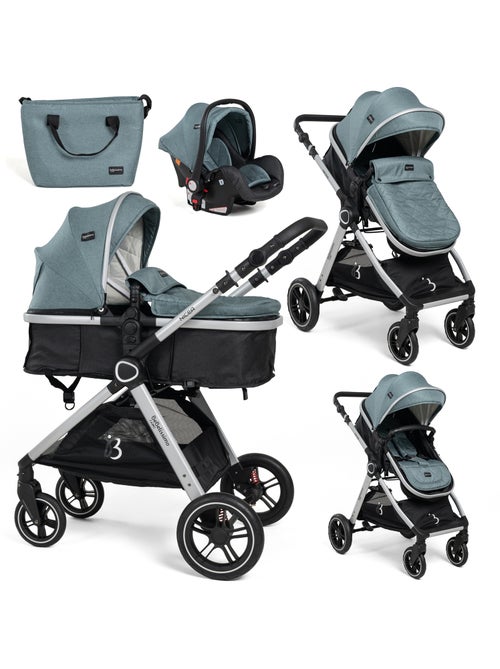 Bebelissimo - Trio, passeggino Trio con seggiolino auto,  seggiolino auto e base - Nicea - Kiabi