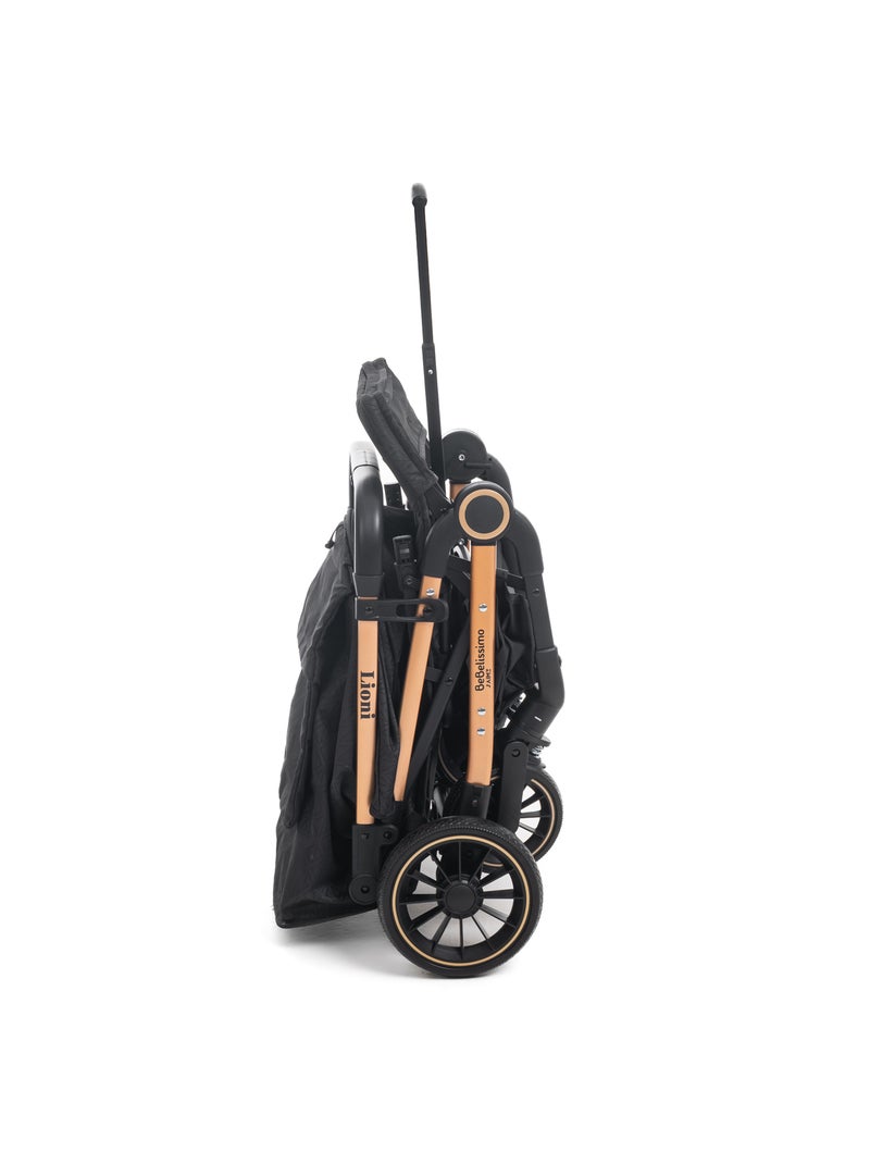 Bebellissimo -passeggino leggero,  con seggiolino auto lioni Nero - Kiabi