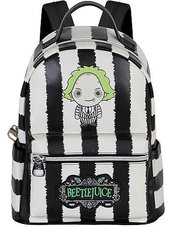 Beetlejuice Stripes Zainetto Heady, Bianco