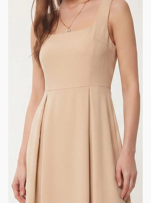 Bellissimo abito midi a trapezio con scollo quadrato e chiusura con cerniera istanbul - Kiabi