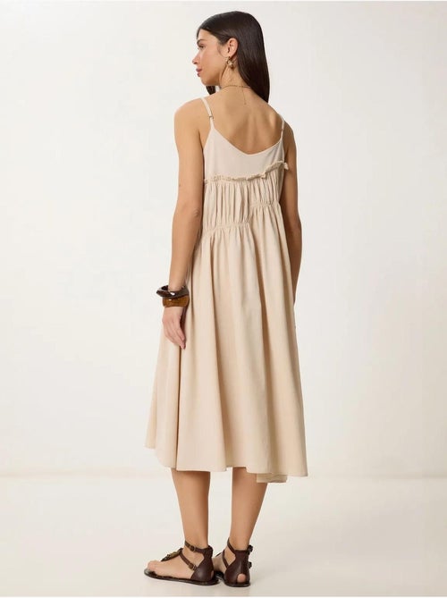 Bellissimo abito midi con scollo a u e volant istanbul - Kiabi Bellissimo abito midi con scollo a u e volant istanbul - Kiabi