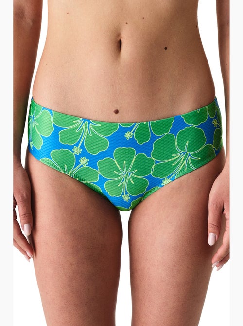 Beralis slip bikini floreale testurizzato a vita media penti - Kiabi