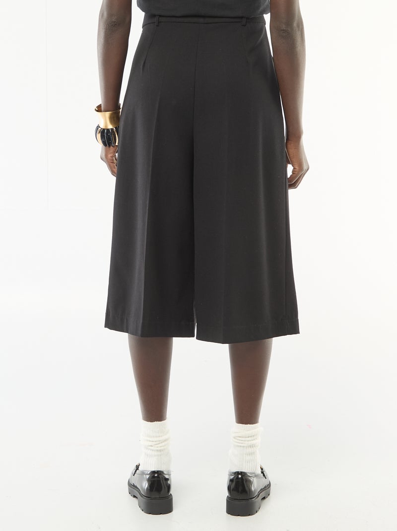 Bermuda a pinces a vita alta Nero - Kiabi