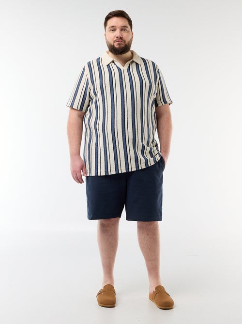 Bermuda a tinta unita in tessuto dobby - Kiabi