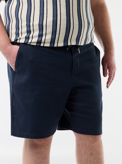 Bermuda a tinta unita in tessuto dobby - Kiabi