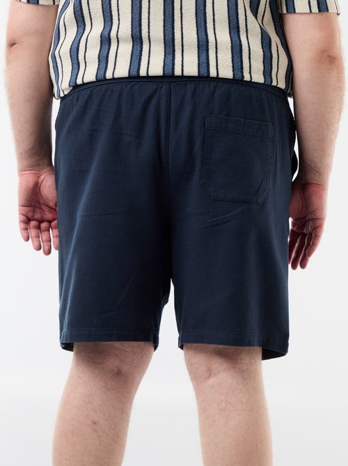 Bermuda a tinta unita in tessuto dobby - Kiabi