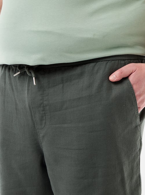 Bermuda a tinta unita in tessuto dobby - Kiabi