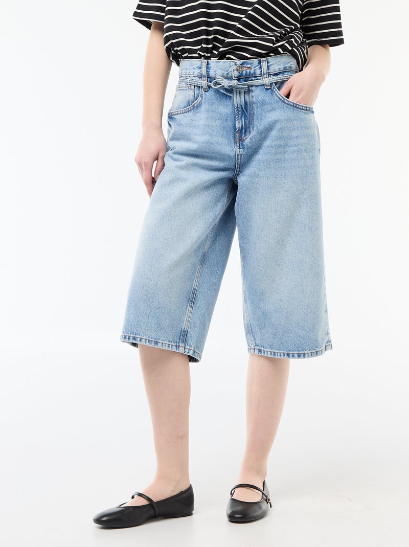Bermuda ampi in denim Blu - Kiabi