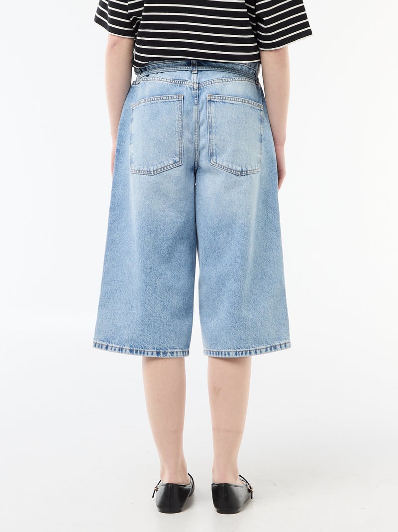Bermuda ampi in denim Blu - Kiabi