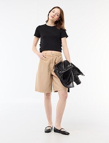 Bermuda ampi in twill