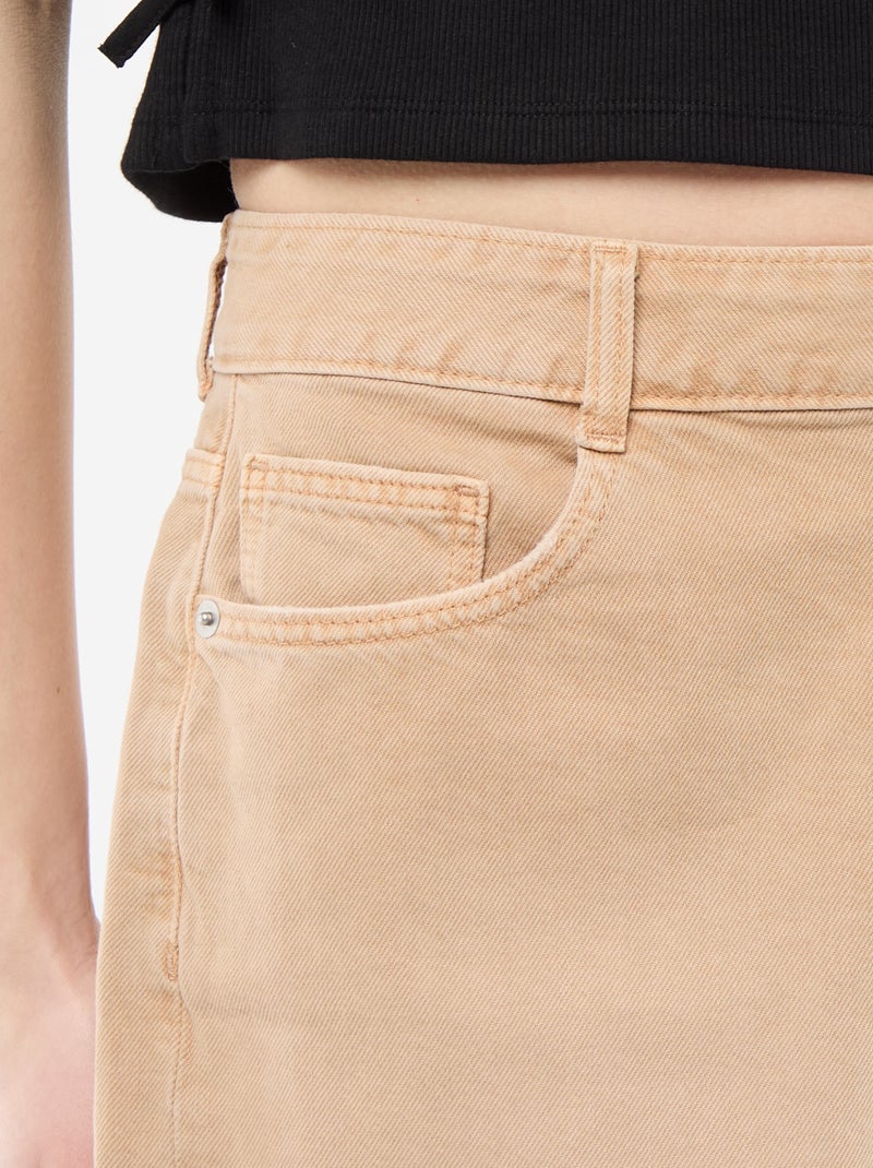 Bermuda ampi in twill Beige - Kiabi