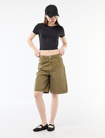 Bermuda ampi in twill