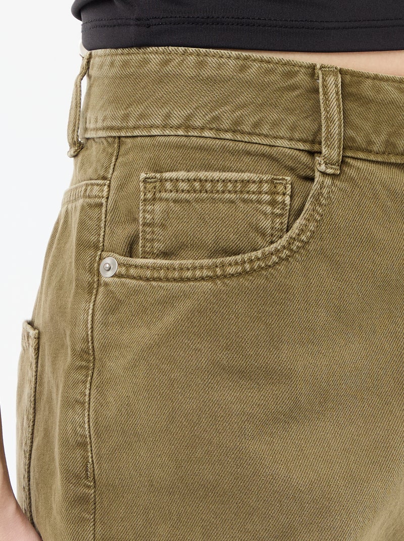 Bermuda ampi in twill Kaki - Kiabi