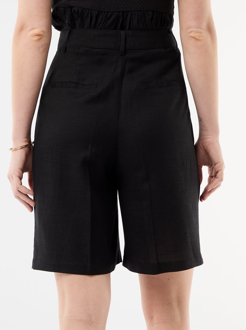 Bermuda ampio con pinces Nero - Kiabi