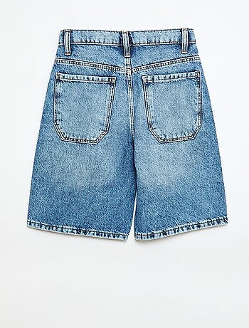 Bermuda baggy in denim di cotone