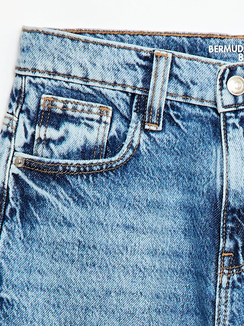 Bermuda baggy in denim di cotone Blu - Kiabi