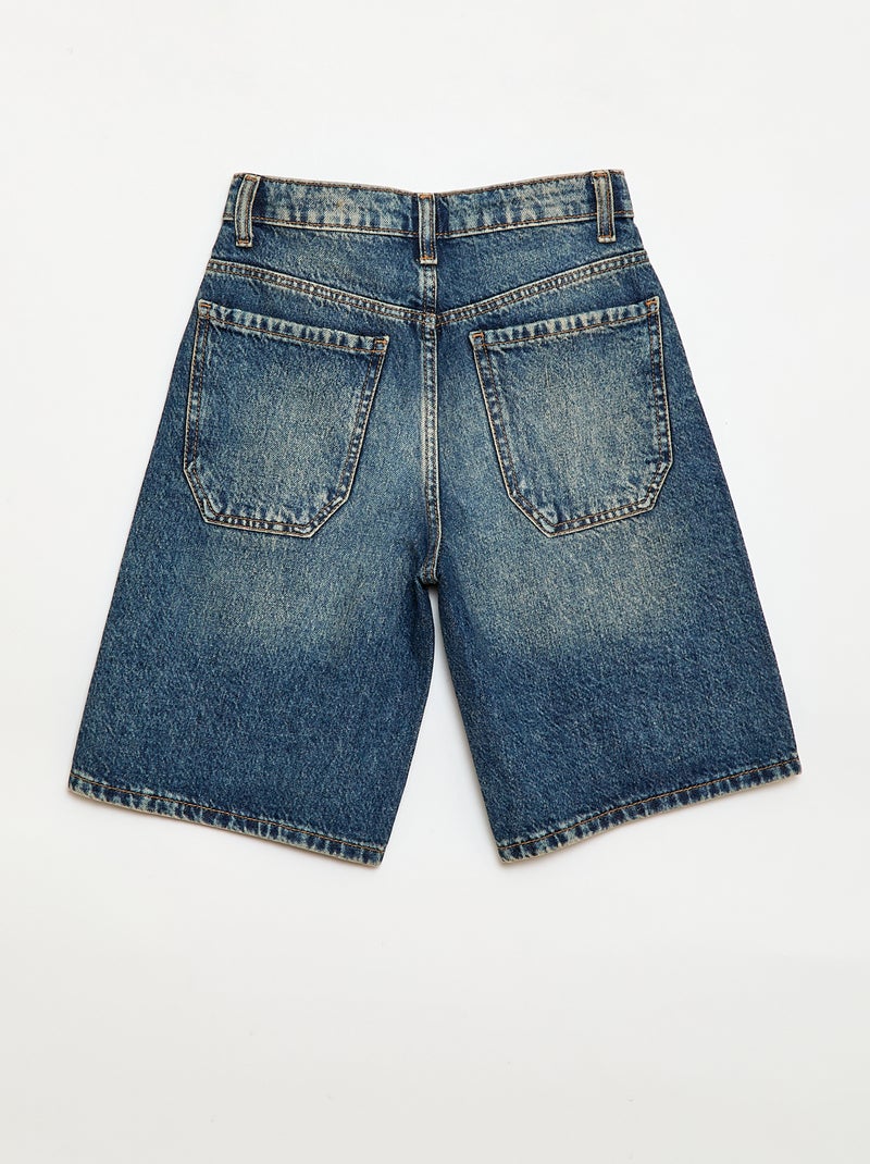 Bermuda baggy in denim di cotone Blu - Kiabi
