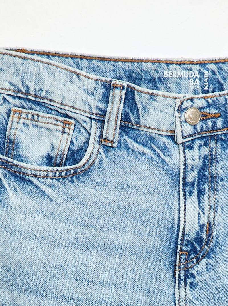 Bermuda baggy in denim di cotone Blu - Kiabi