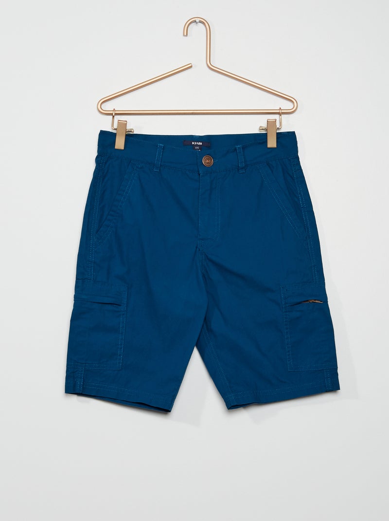 Bermuda cargo in cotone BLU - Kiabi
