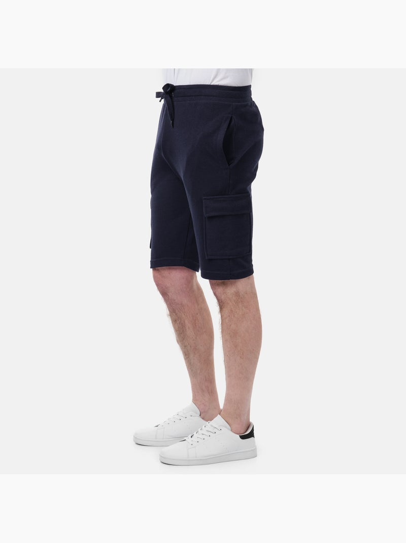 Bermuda cargo in maglia piquè Blu marino - Kiabi