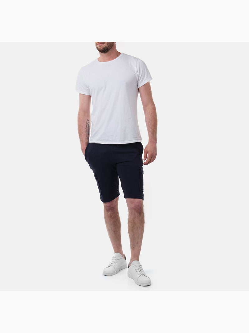 Bermuda cargo in maglia piquè Blu marino - Kiabi