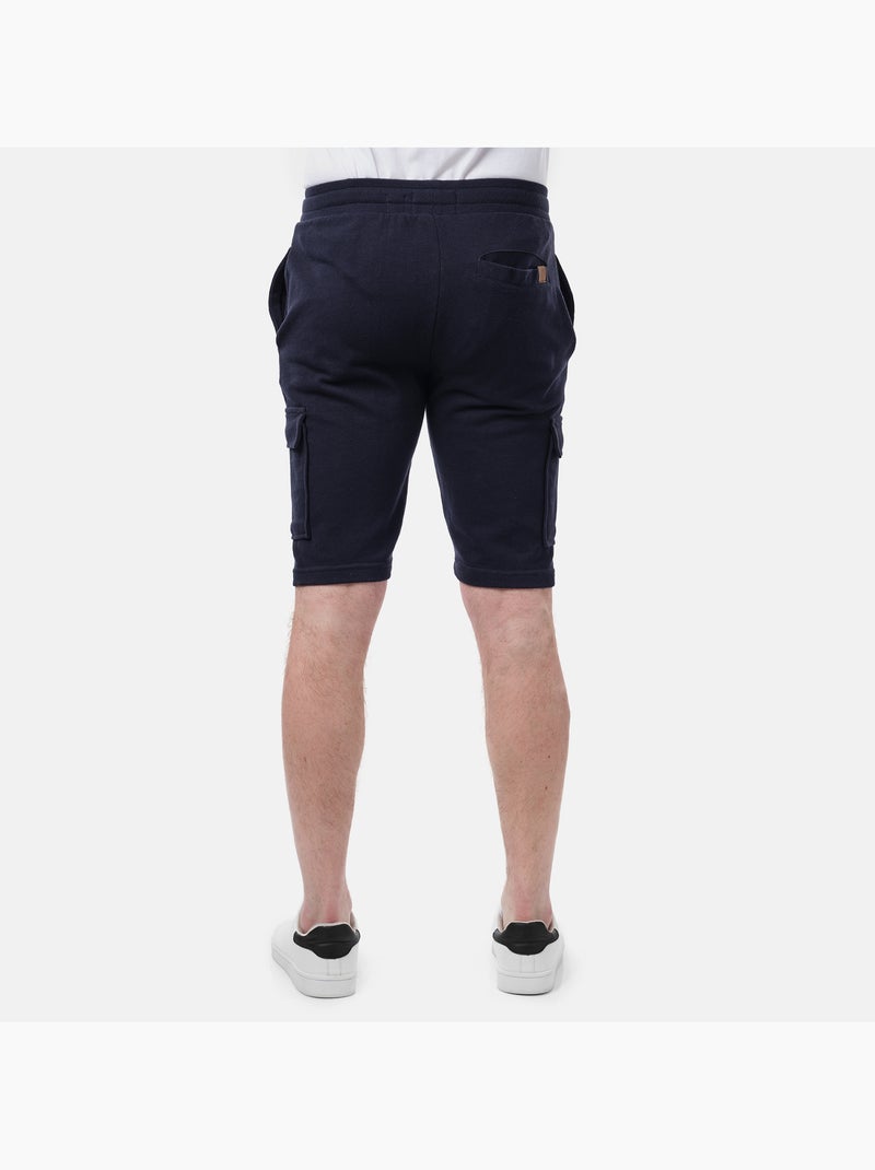Bermuda cargo in maglia piquè Blu marino - Kiabi
