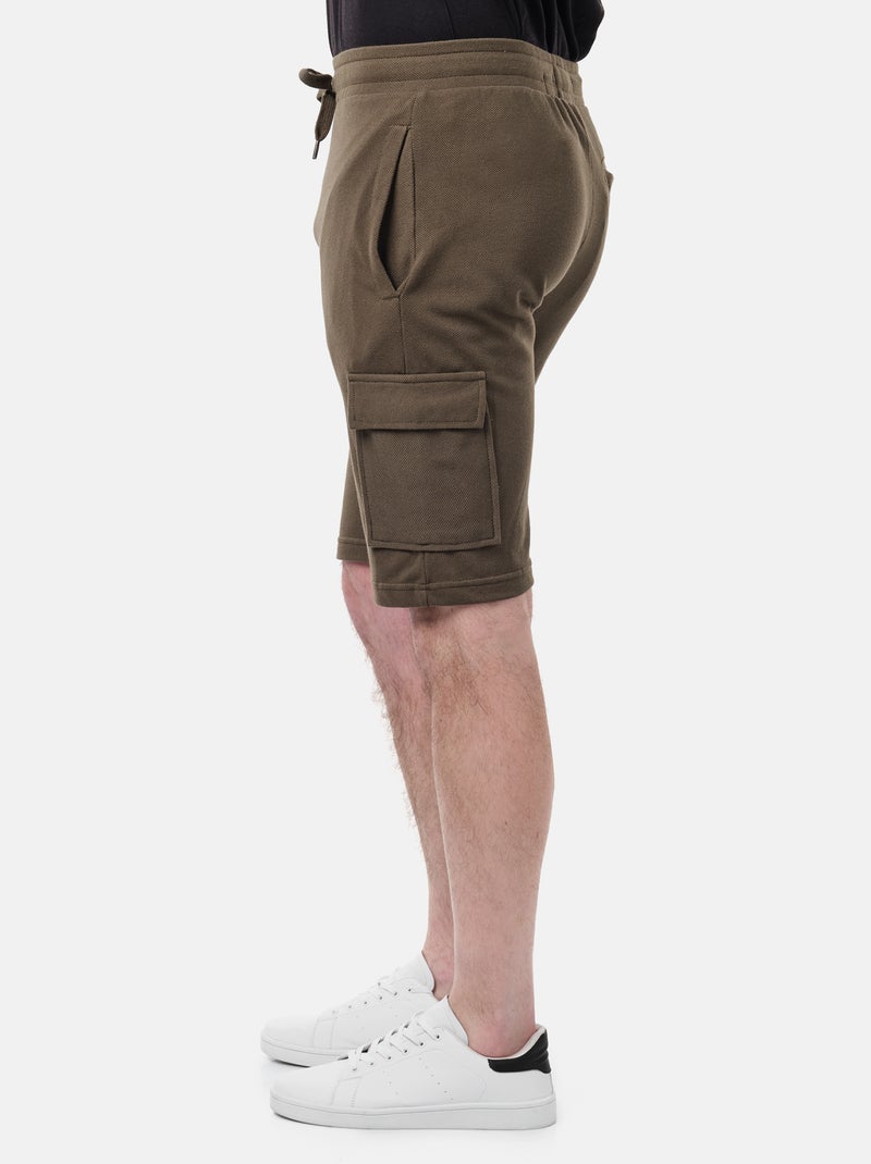 Bermuda cargo in maglia piquè Cachi - Kiabi