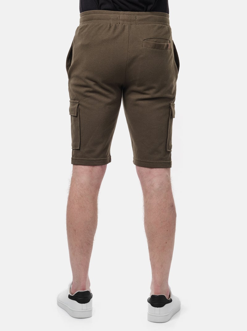 Bermuda cargo in maglia piquè Cachi - Kiabi