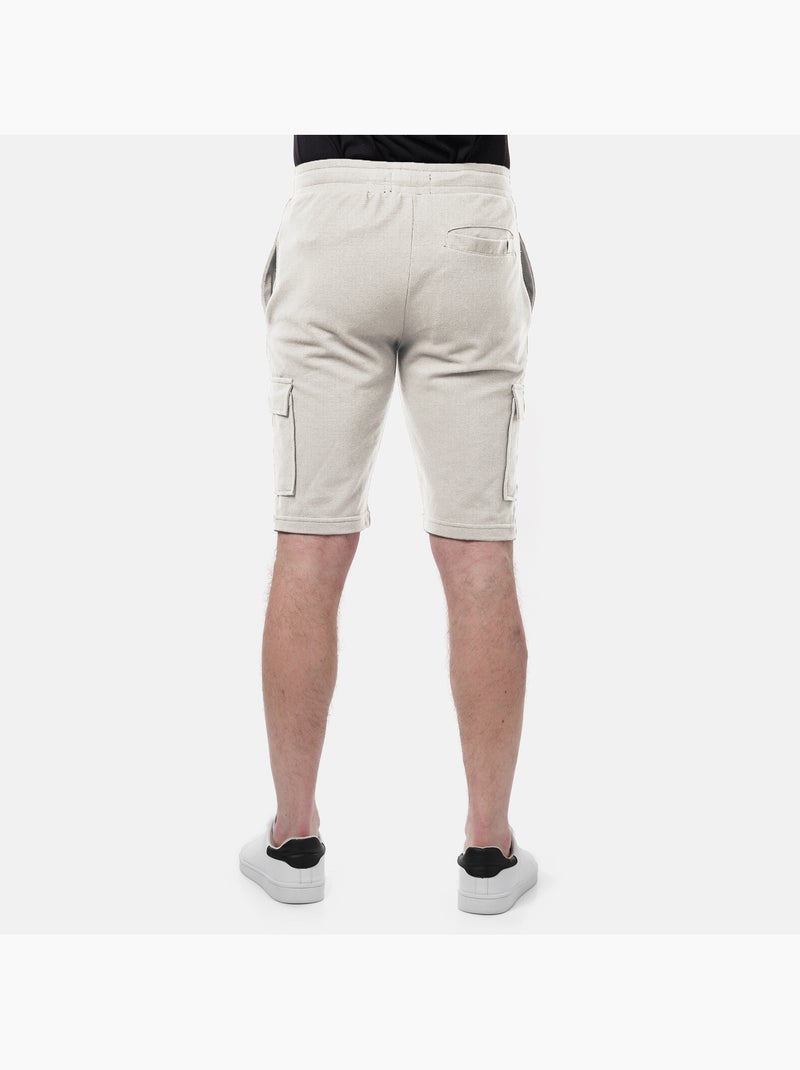 Bermuda cargo in maglia piquè Ecru - Kiabi