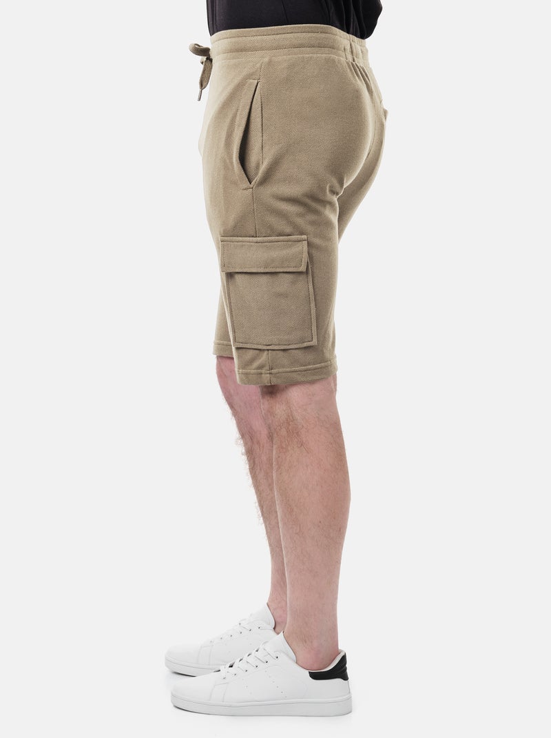 Bermuda cargo in maglia piquè Marrone - Kiabi