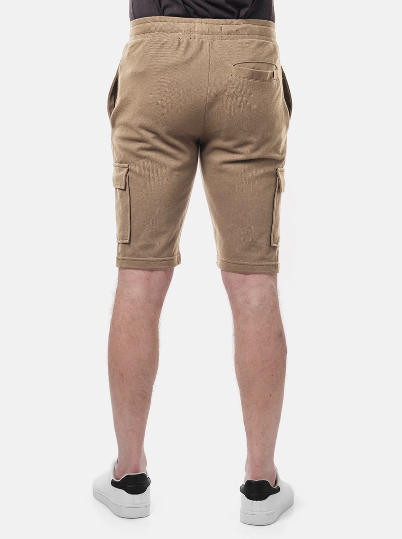 Bermuda cargo in maglia piquè Marrone - Kiabi