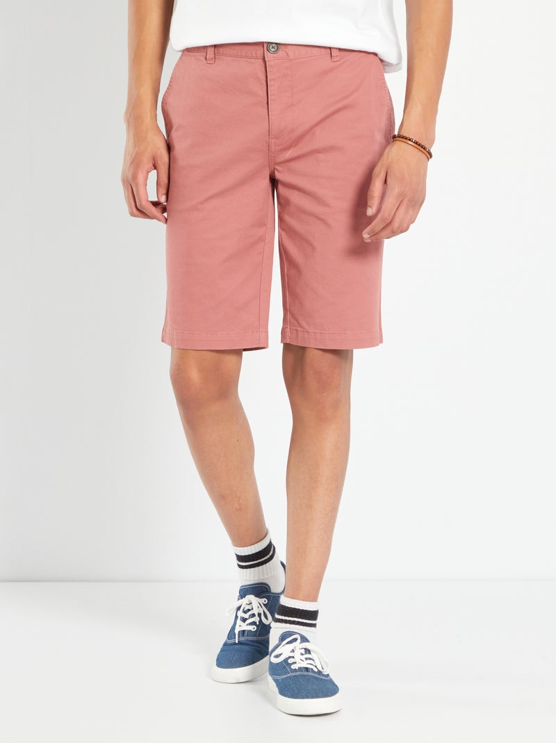 Bermuda chino +190 cm ROSA - Kiabi
