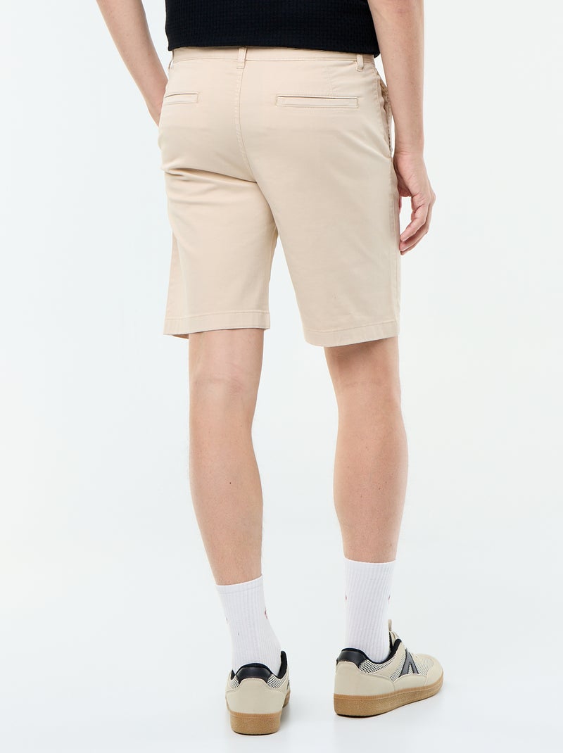 Bermuda chino a tinta unita Beige - Kiabi