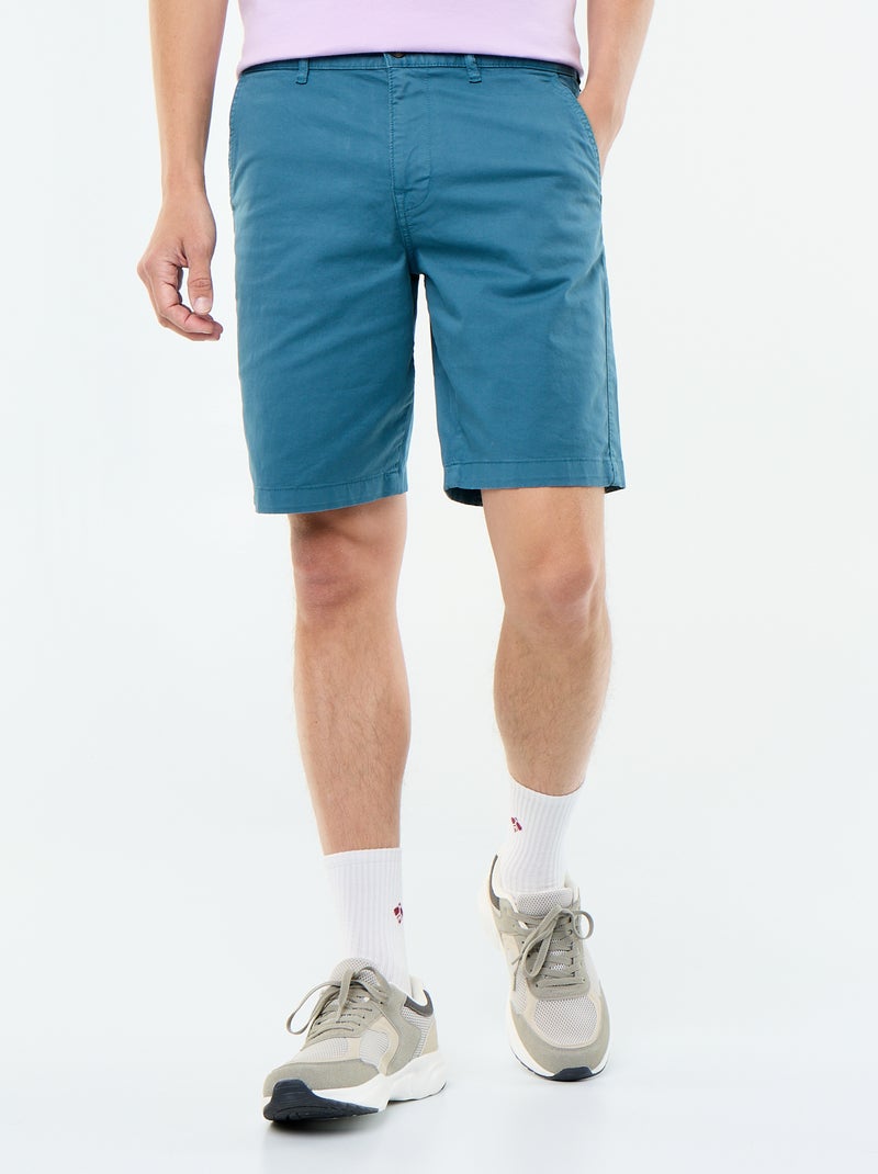 Bermuda chino a tinta unita Blu - Kiabi