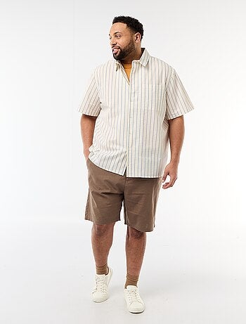 Bermuda chino con apertura a bottoni + zip + lacci