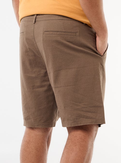 Bermuda chino con apertura a bottoni + zip + lacci - Kiabi