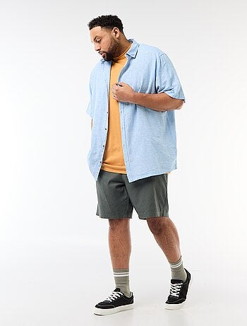 Bermuda chino con apertura a bottoni + zip + lacci