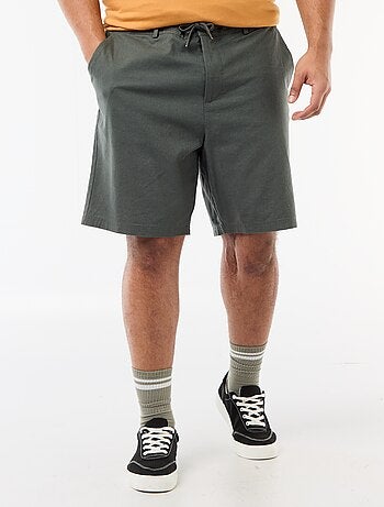 Bermuda chino con apertura a bottoni + zip + lacci