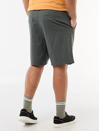 Bermuda chino con apertura a bottoni + zip + lacci