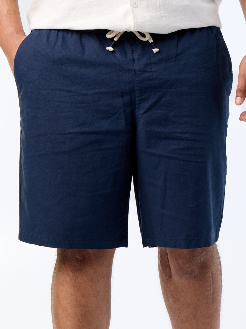 Bermuda chino con coulisse Blu - Kiabi