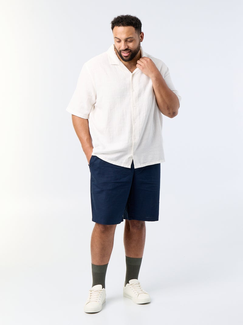 Bermuda chino con coulisse Blu - Kiabi