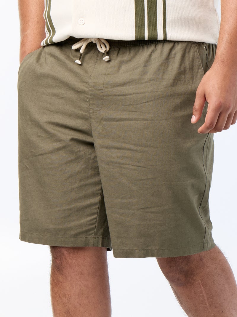 Bermuda chino con coulisse Kaki - Kiabi