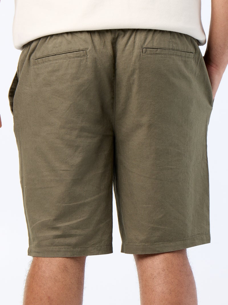 Bermuda chino con coulisse Kaki - Kiabi