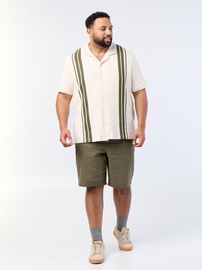 Bermuda chino con coulisse Kaki - Kiabi