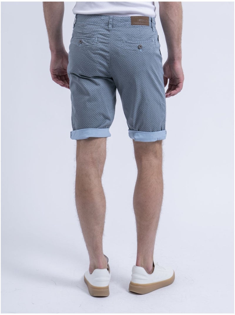 Bermuda chino con motivi BOLSAN Blu cielo - Kiabi