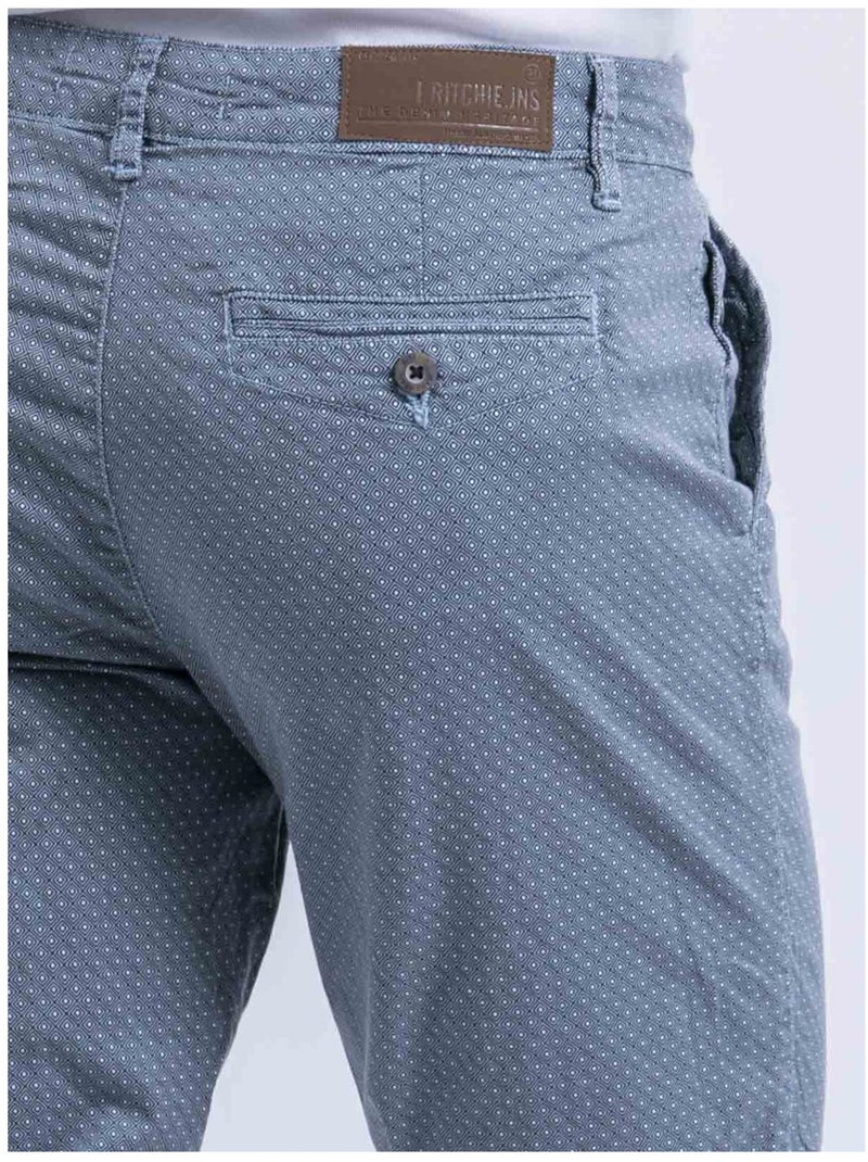 Bermuda chino con motivi BOLSAN Blu cielo - Kiabi