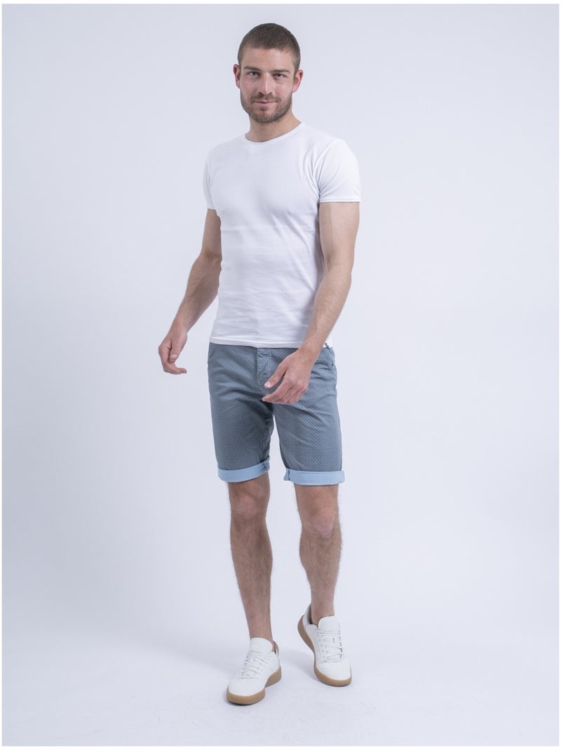 Bermuda chino con motivi BOLSAN Blu cielo - Kiabi