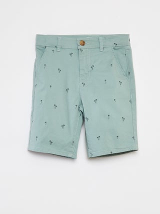 Bermuda chino con stampa